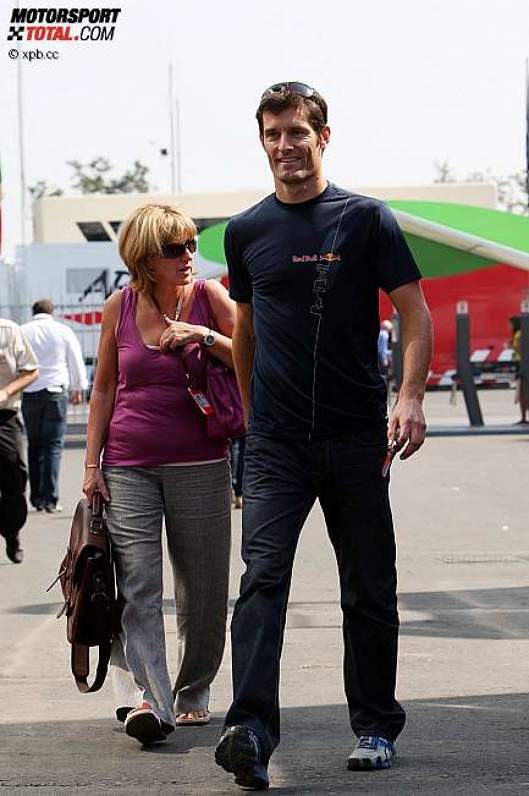 Mark Webber (Red Bull) mit Lebensgefährtin Ann Neal