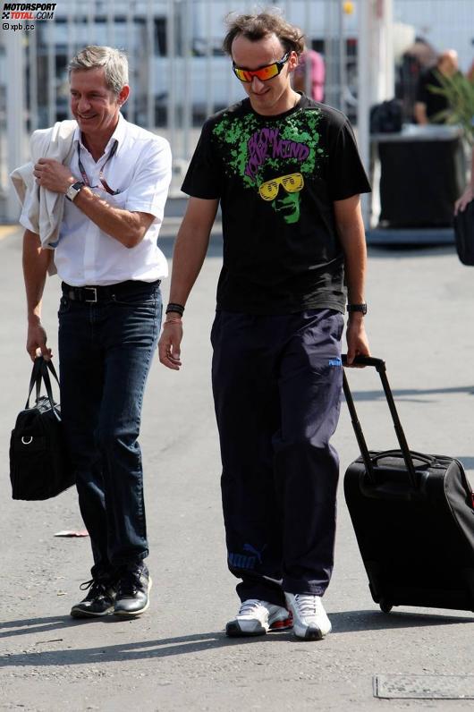Robert Kubica (BMW Sauber F1 Team) mit Manager Daniele Morelli