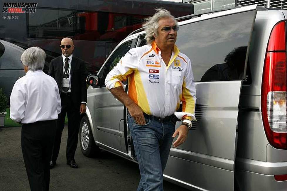 Bernie Ecclestone (Formel-1-Chef) und Flavio Briatore (Teamchef) (Renault) 