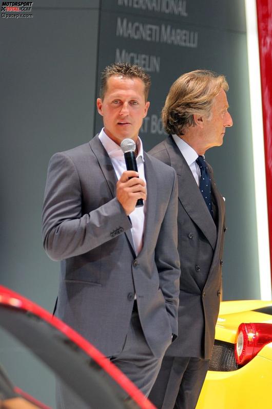 Michael Schumacher und Luca di Montezemolo (Präsident) 