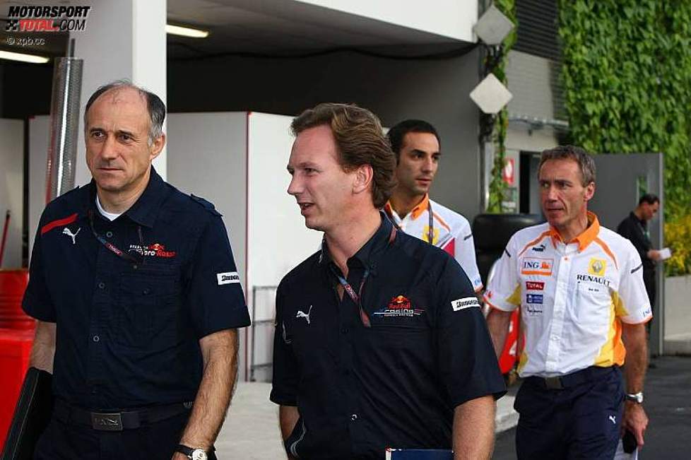 Franz Tost (Teamchef) (Toro Rosso) und Christian Horner (Teamchef) (Red Bull) 
