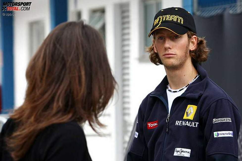 Romain Grosjean (Renault) mit seiner Freundin Marion Jolles