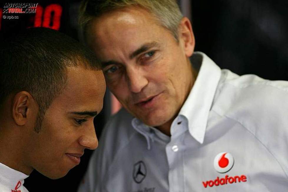 Lewis Hamilton und Martin Whitmarsh (Teamchef) (McLaren-Mercedes) 