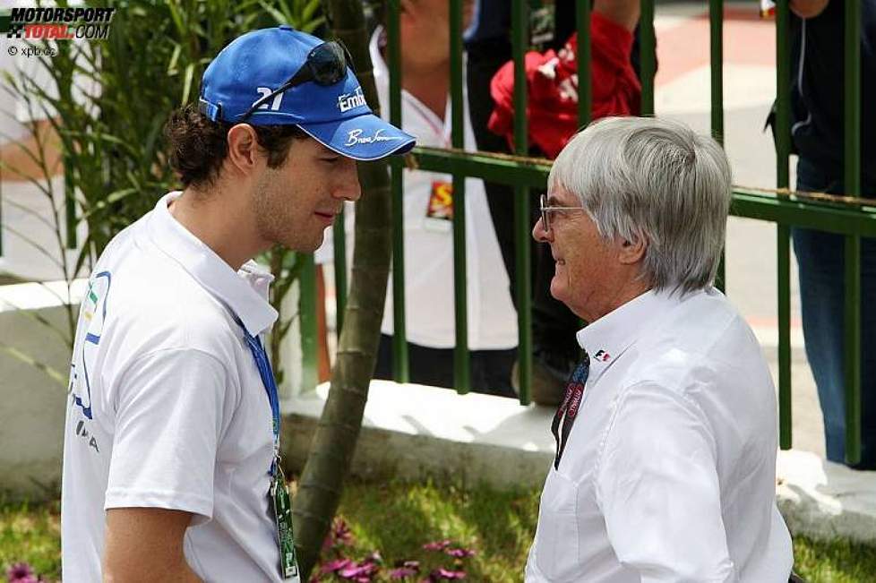 Bruno Senna und Bernie Ecclestone (Formel-1-Chef) 