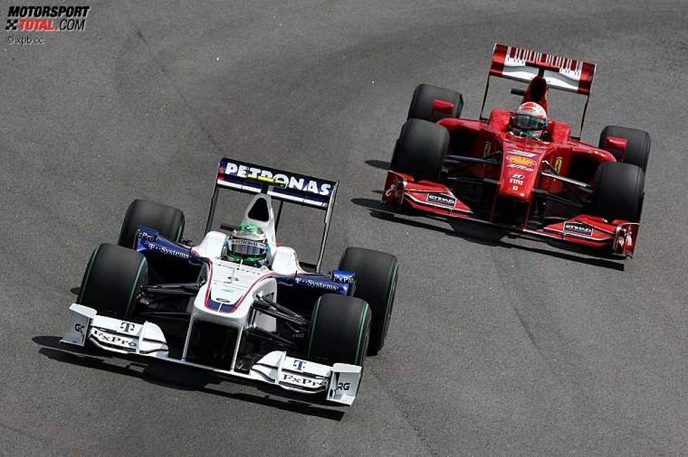 Nick Heidfeld (BMW Sauber F1 Team) und Giancarlo Fisichella (Ferrari)