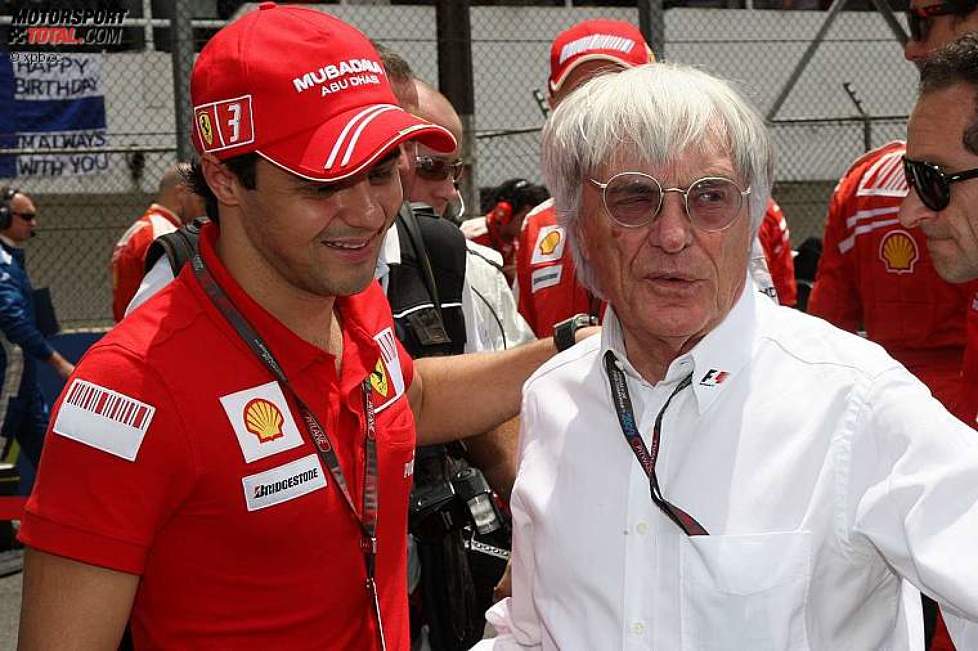Felipe Massa (Ferrari) und Bernie Ecclestone (Formel-1-Chef)