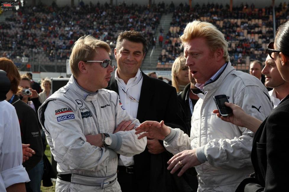 Mika Häkkinen und Boris Becker