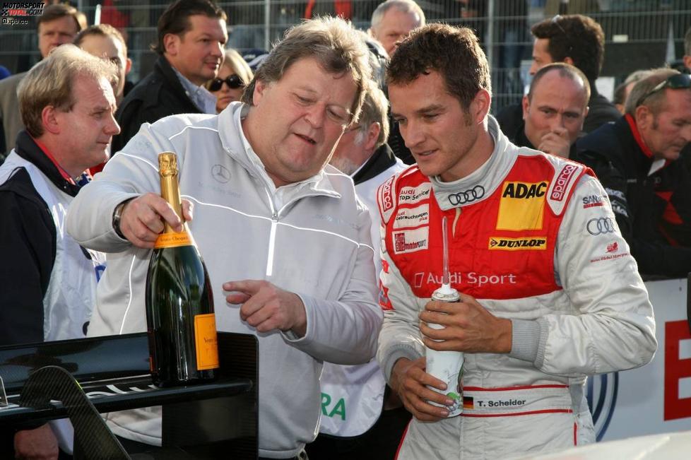 Timo Scheider Norbert Haug (Mercedes-Motorsportchef) (Abt-Audi) 