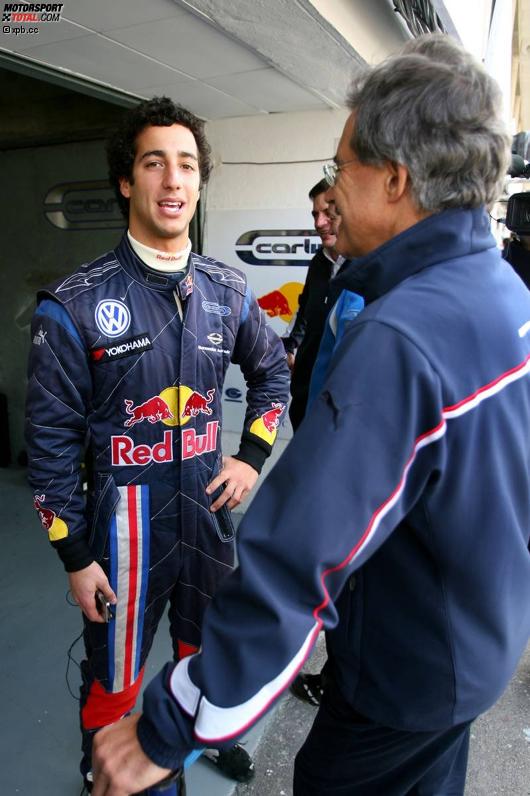 Mario Theissen (BMW Motorsport Direktor) Daniel Ricciardo (Carlin)