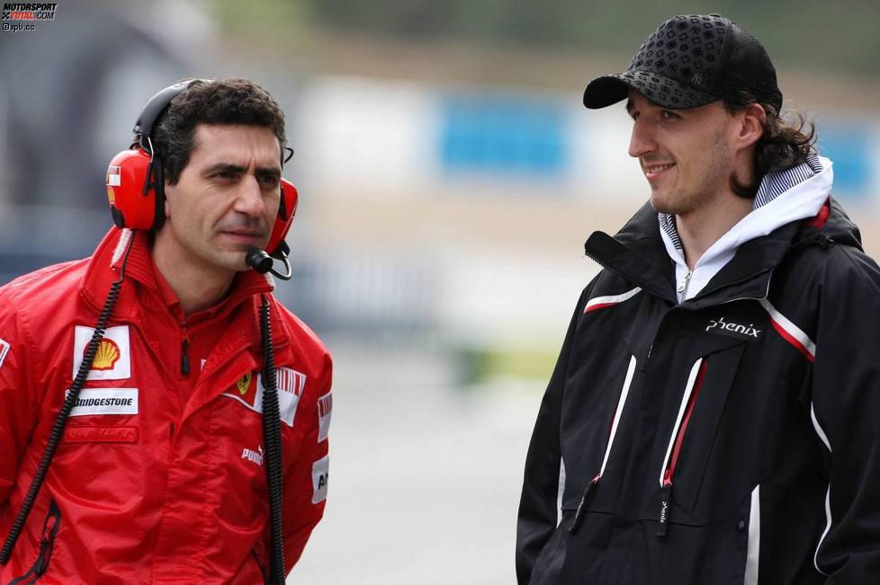 Robert Kubica (Renault) zu Besuch bei Ferrari