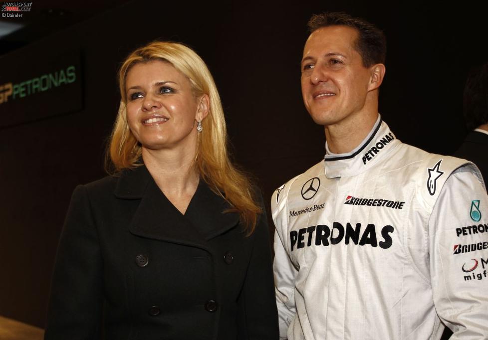 Michael Schumacher (Mercedes) mit Ehefrau Corinna