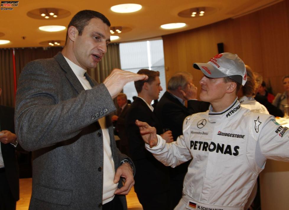 Vitali Klitschko und Michael Schumacher (Mercedes) 