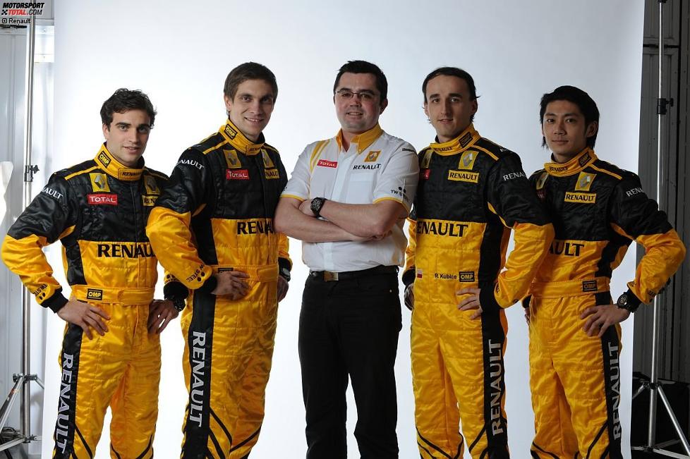 Ho-Pin Tung (A1 Team.CHN) Robert Kubica (Renault) Vitaly Petrov (Campos) Jerome D'Ambrosio (DAMS) Eric Boullier 