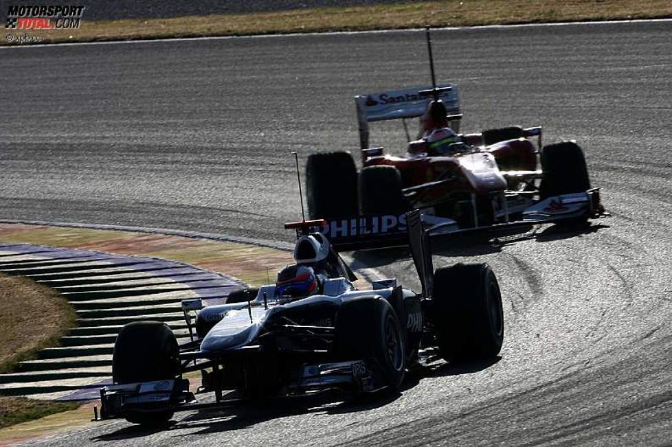 Rubens Barrichello (Williams) vor Felipe Massa (Ferrari) 