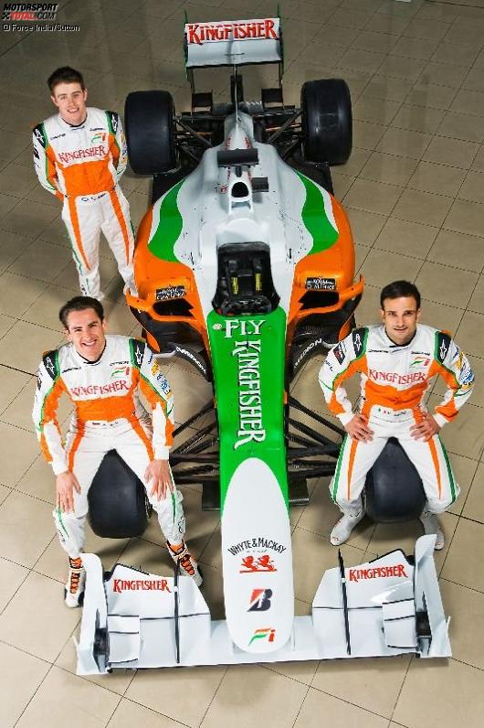  Adrian Sutil, Vitantonio Liuzzi und Paul di Resta (Force India) 