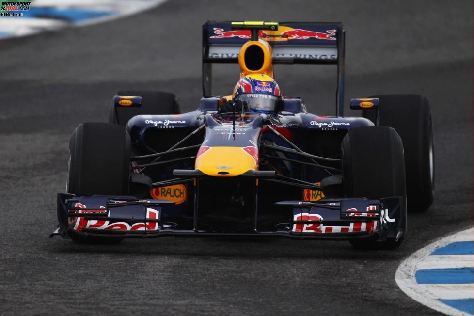 Mark Webber (Red Bull) bei der ersten Ausfahrt im Red Bull RB6