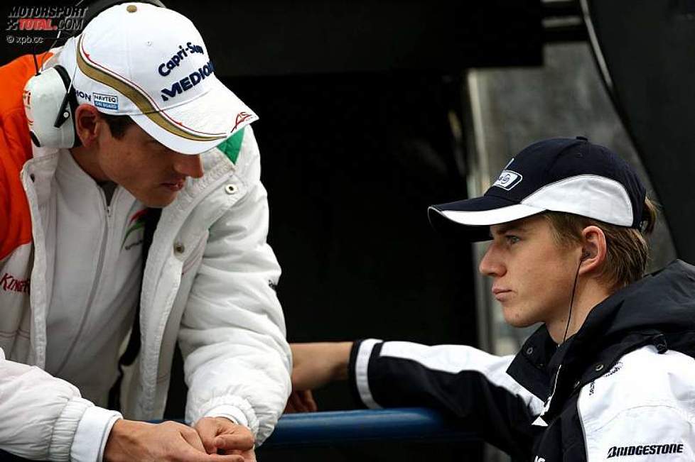 Adrian Sutil (Force India) und Nico Hülkenberg (Williams) 