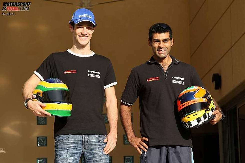 Bruno Senna (HRT) und Karun Chandhok (HRT) 