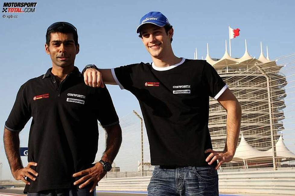 Bruno Senna (HRT) und Karun Chandhok (HRT) 