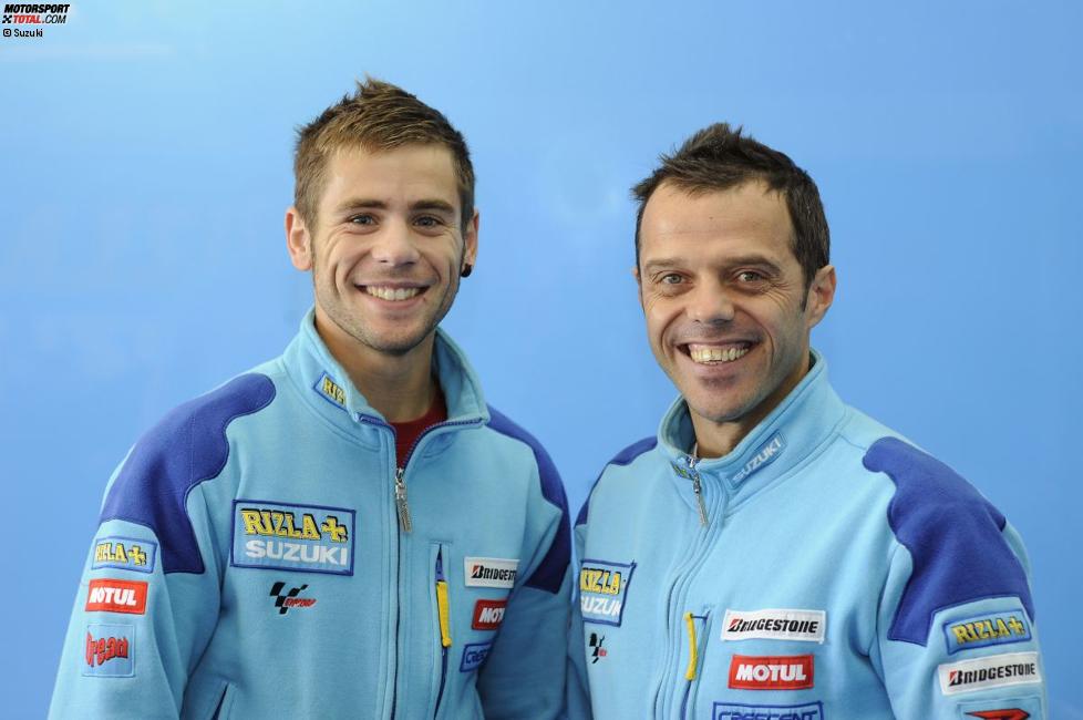 Die Suzuki-Piloten 2010: Alvaro Bautista und Loris Capirossi (Suzuki)