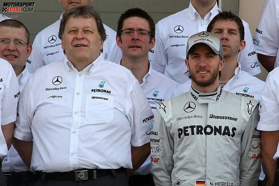 Nick Heidfeld (Mercedes) Norbert Haug (Mercedes-Motorsportchef) 