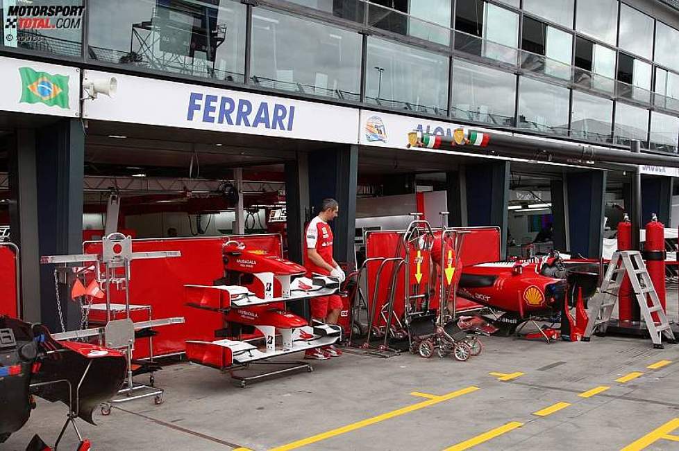 Vorbereitungen bei Ferrari