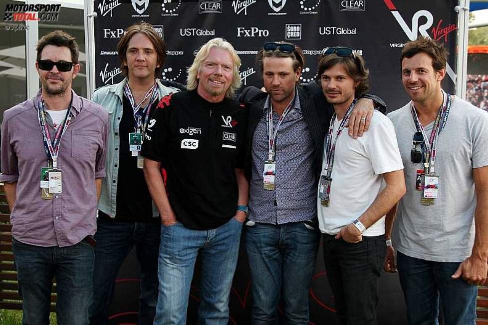 Virgin-Boss Richard Branson mit Powderfinger