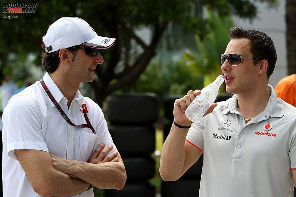 Pedro de la Rosa (Sauber) und Gary Paffett (McLaren) 
