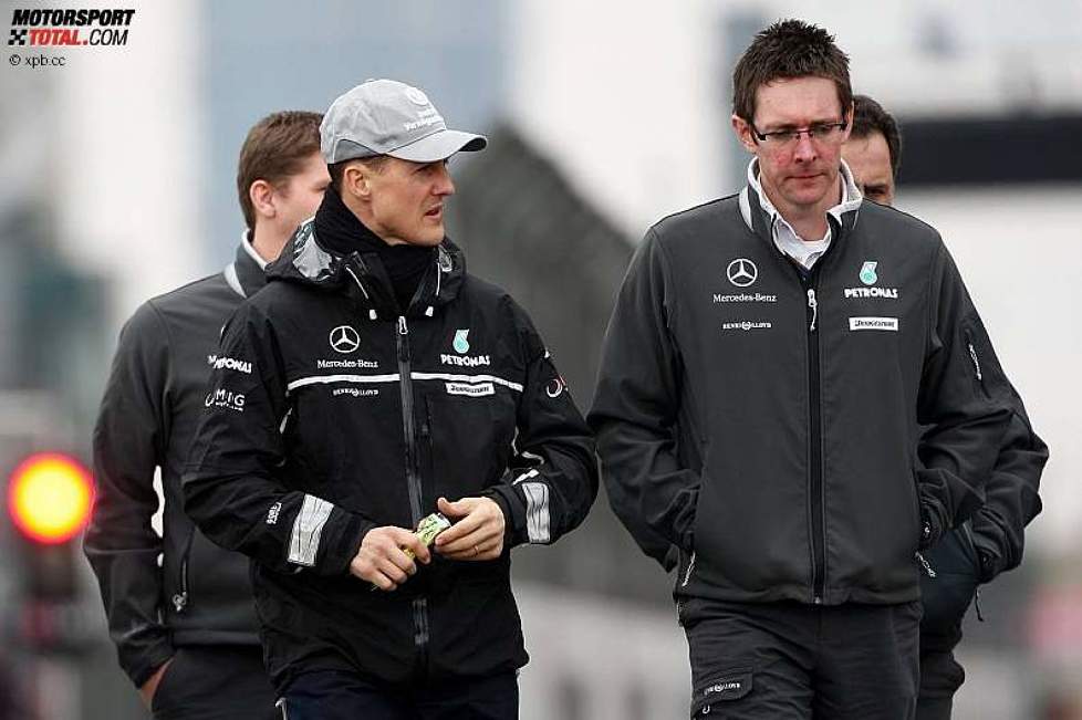 Michael Schumacher (Mercedes) mit seinem Renningenieur Andre Shovlin