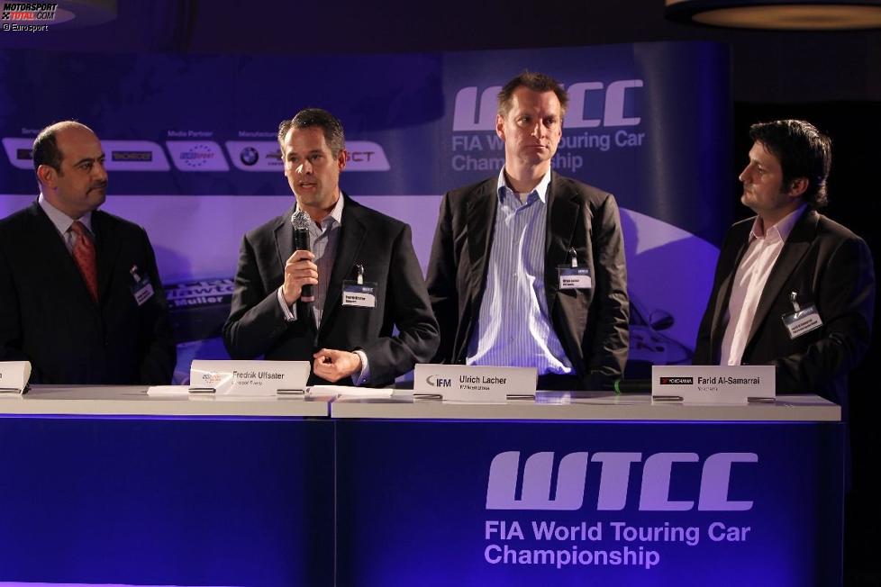 Osama Hirzalla (Marriott), Fredrik Ulfsater (Eurosport), Ulrich Lacher (IFM Institut) und Farid Al-Samarrai (Yokohama)