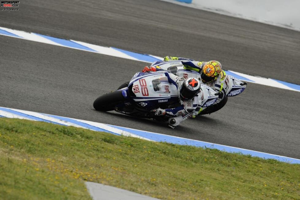 Jorge Lorenzo und Valentino Rossi (Yamaha)