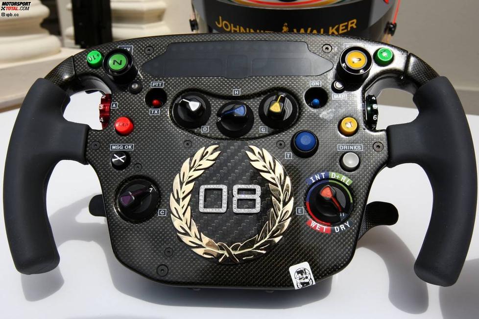 Das Lenkrad von Lewis Hamilton (McLaren) - mitsamt Diamenten