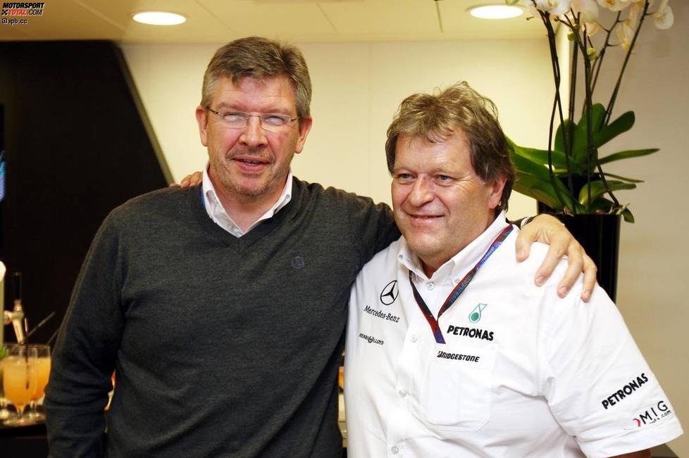 Ross Brawn (Teamchef) und Norbert Haug (Mercedes-Motorsportchef) 