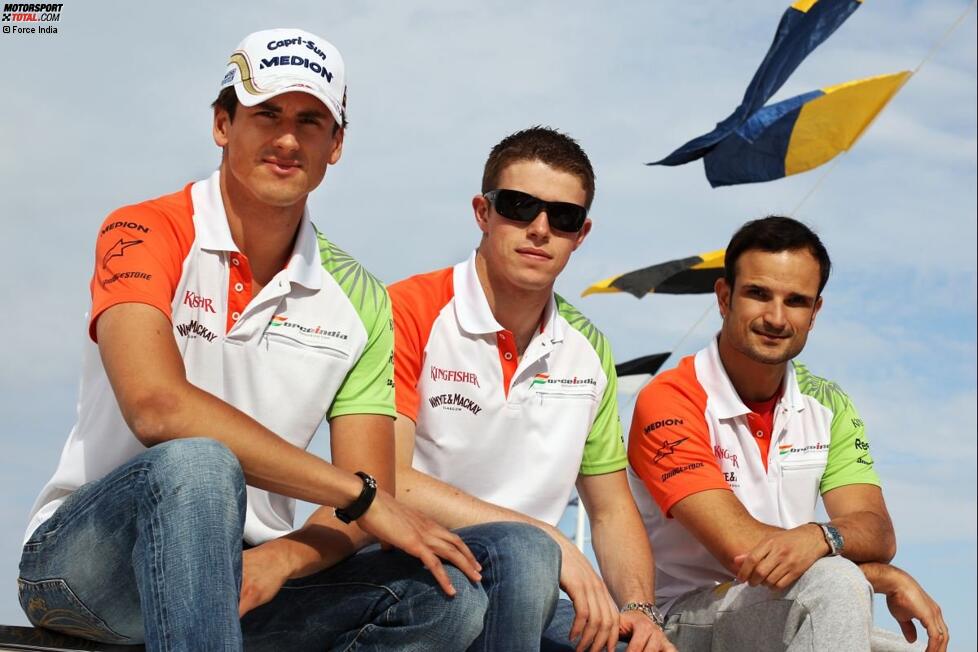 Adrian Sutil, Paul di Resta und Vitantonio Liuzzi (Force India) 