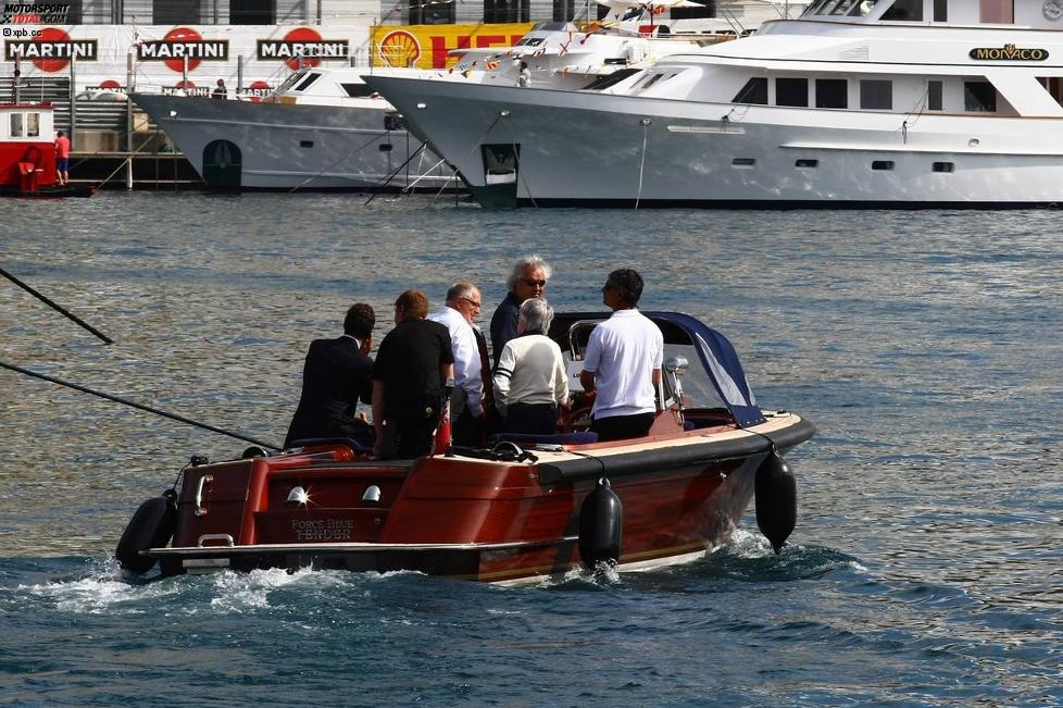 Bernie Ecclestone und Flavio Briatore auf einem Boot