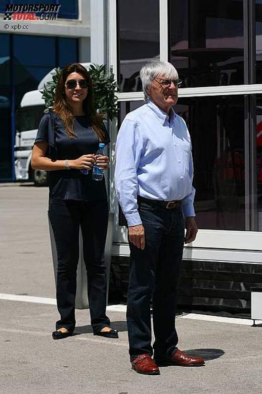 Bernie Ecclestone (Formel-1-Chef) und seine Freundin Fabiana Flosi