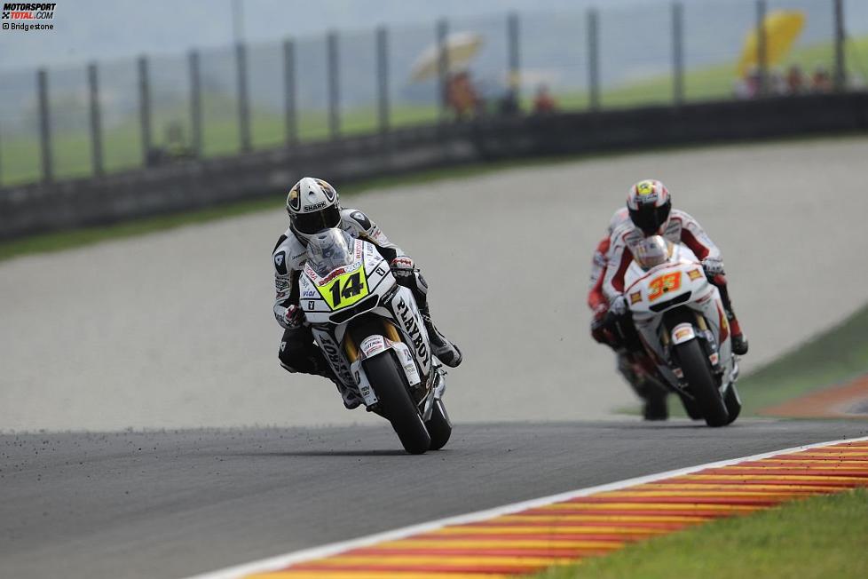 Casey Stoner (Ducati), Randy de Puniet (LCR) und Marco Melandri (Gresini)