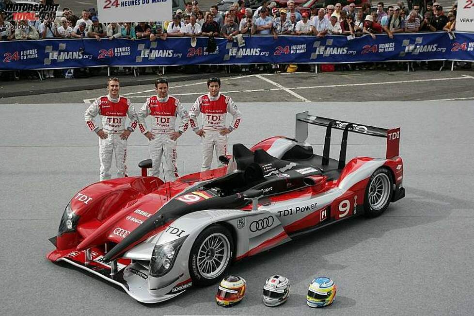 Mike Rockenfeller, Romain Dumas und Timo Bernhard (Audi)