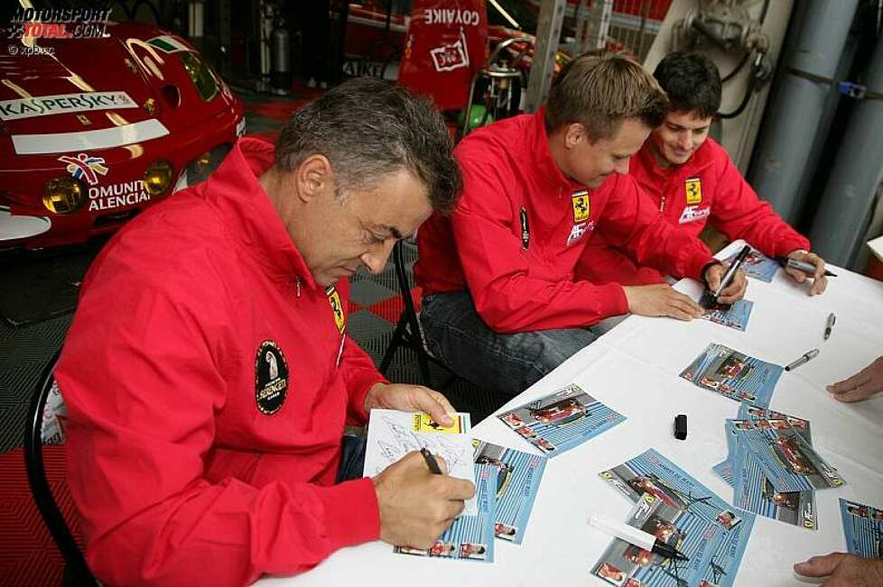 Jean Alesi, Toni Vilander und Giancarlo Fisichella
