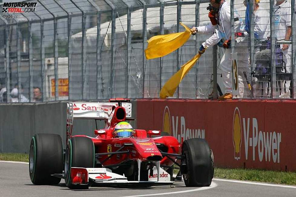 Felipe Massa (Ferrari) mit halbem Flügel und Plattfuß