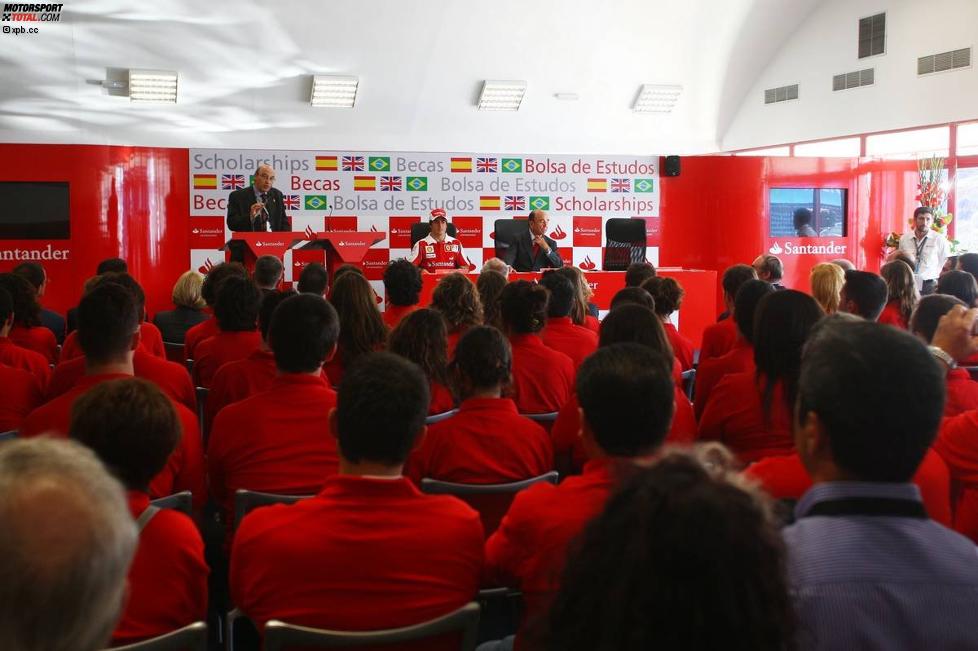 Pressekonferenz von Fernando Alonso (Ferrari) und Emilio Botin von Santander