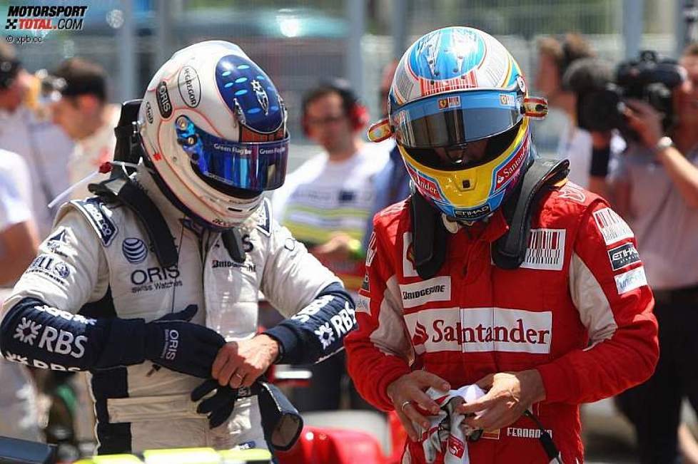 Rubens Barrichello (Williams) und Fernando Alonso (Ferrari) 