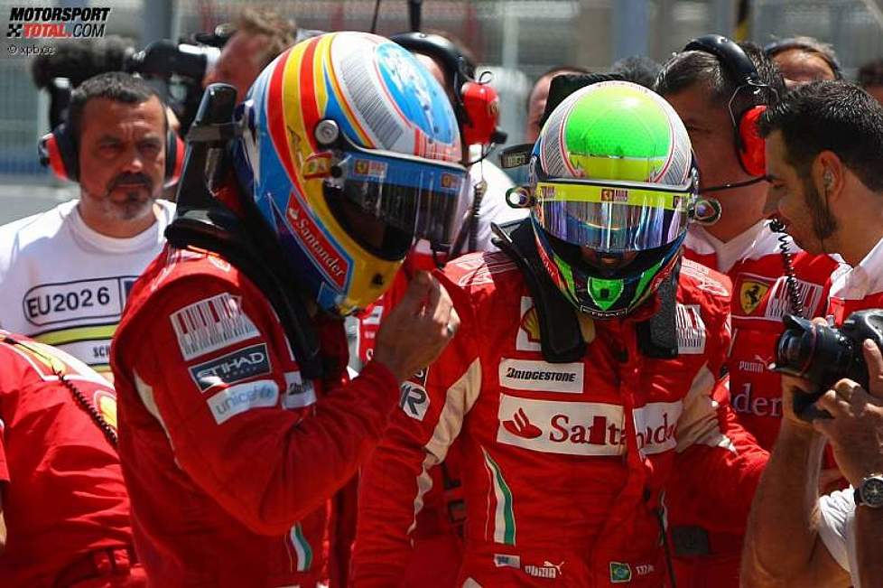 Fernando Alonso (Ferrari) uns Felipe Massa (Ferrari) 