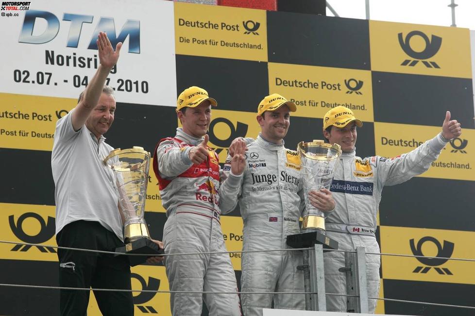Mattias Ekström (Abt-Audi), Jamie Green (Persson-Mercedes) und Bruno Spengler (HWA-Mercedes)