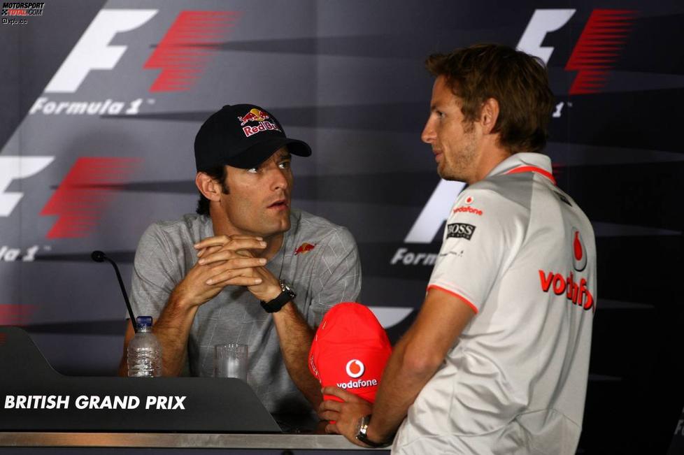 Mark Webber (Red Bull) und Jenson Button (McLaren) 