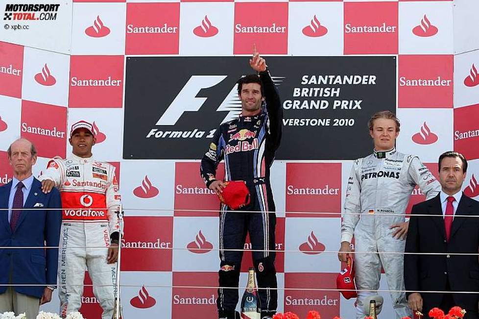 Lewis Hamilton (McLaren) Mark Webber (Red Bull) Nico Rosberg (Mercedes) 