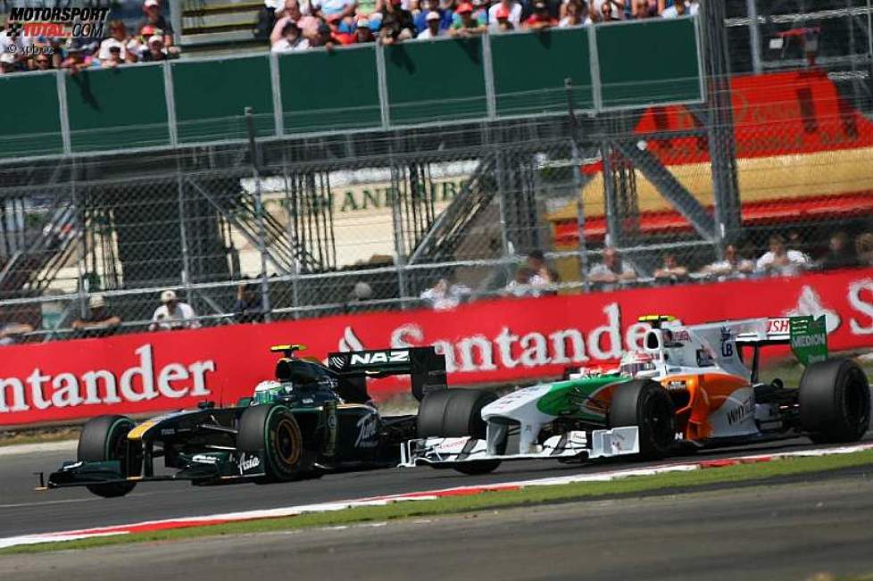 Heikki Kovalainen (Lotus) und Vitantonio Liuzzi (Force India) 