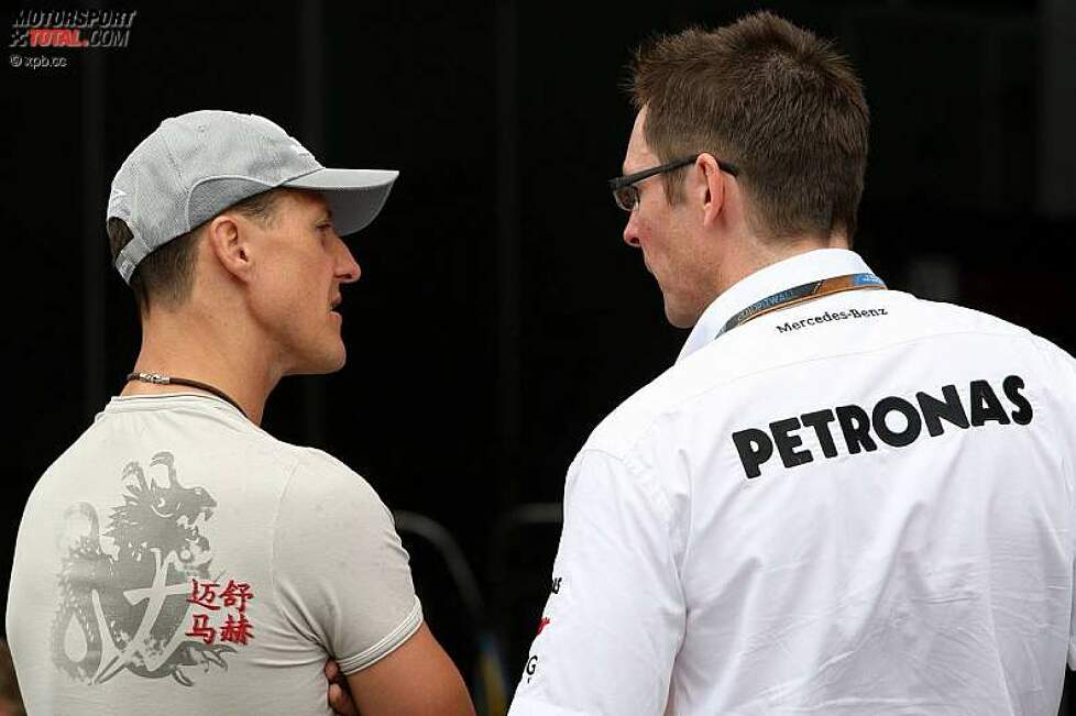 Michael Schumacher (Mercedes) und Renningenieur Andrew Shovlin