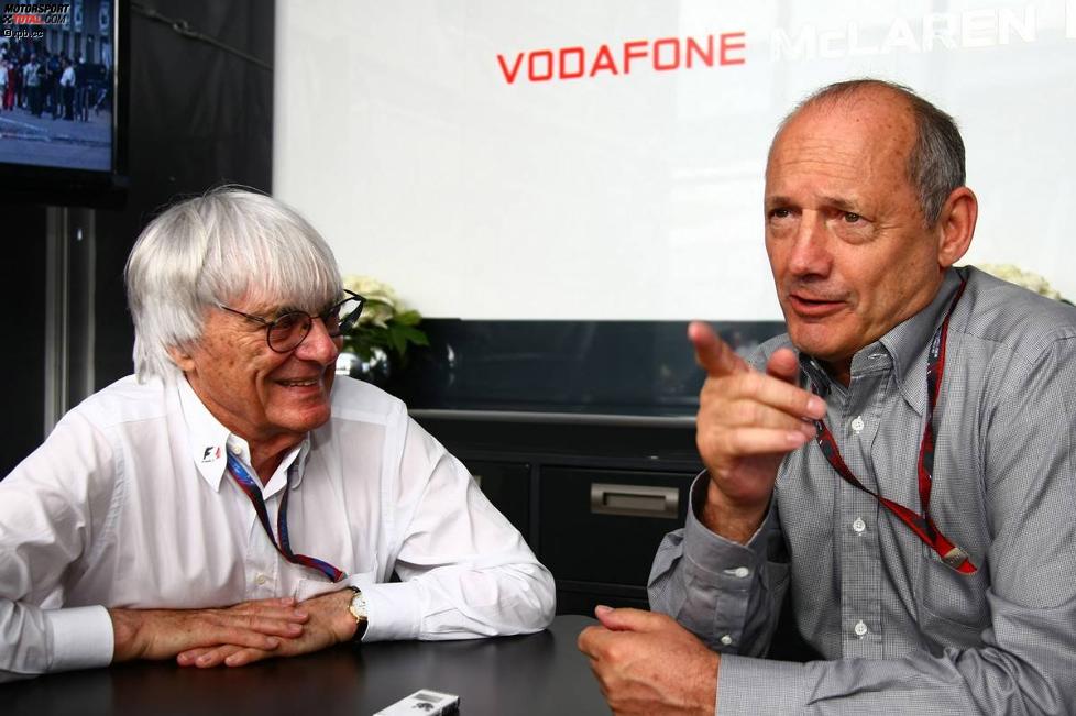 Bernie Ecclestone (Formel-1-Chef) und Ron Dennis 