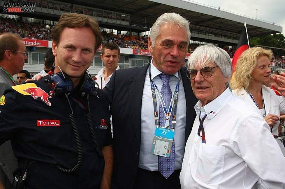 Christian Horner (Teamchef) und Bernie Ecclestone (Formel-1-Chef)